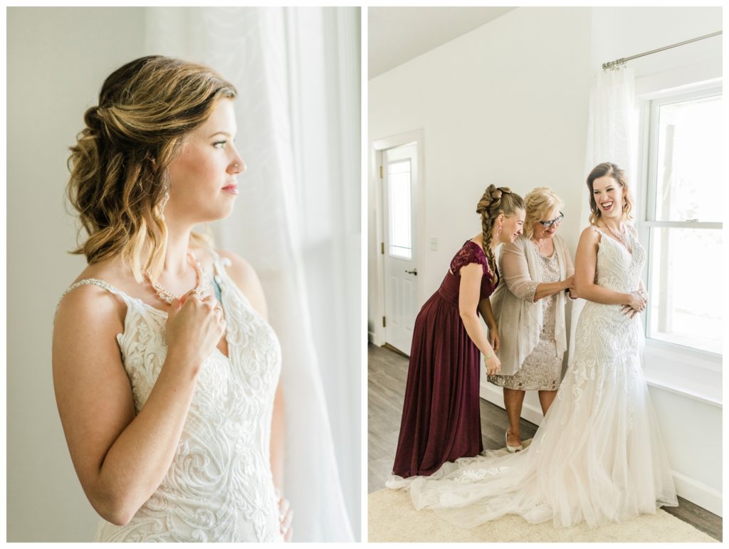 A beautiful wedding dress from Infinity by Sisters. Photo by Kayla Lee.