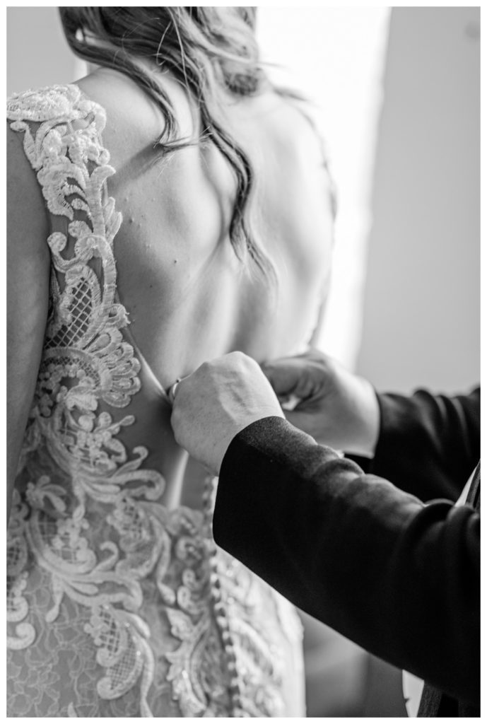 Bride getting ready before her spring Catholic ceremony.  Photo by Kayla Lee.