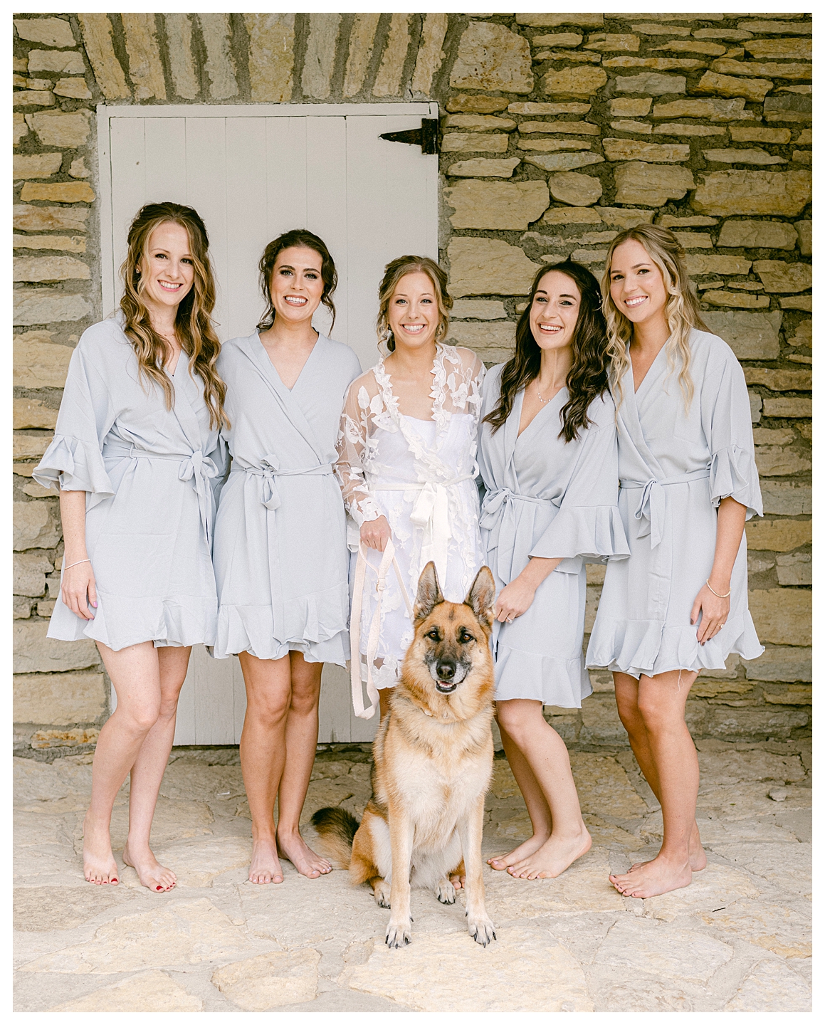 Bridesmaids at a Mayowood Stone Barn Wedding. Photo by Kayla Lee.